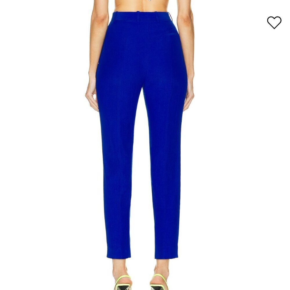 Alexander McQueen High Waisted Cigarette Pant in Ultramarine size 38 / US 2 - Picture 3 of 11